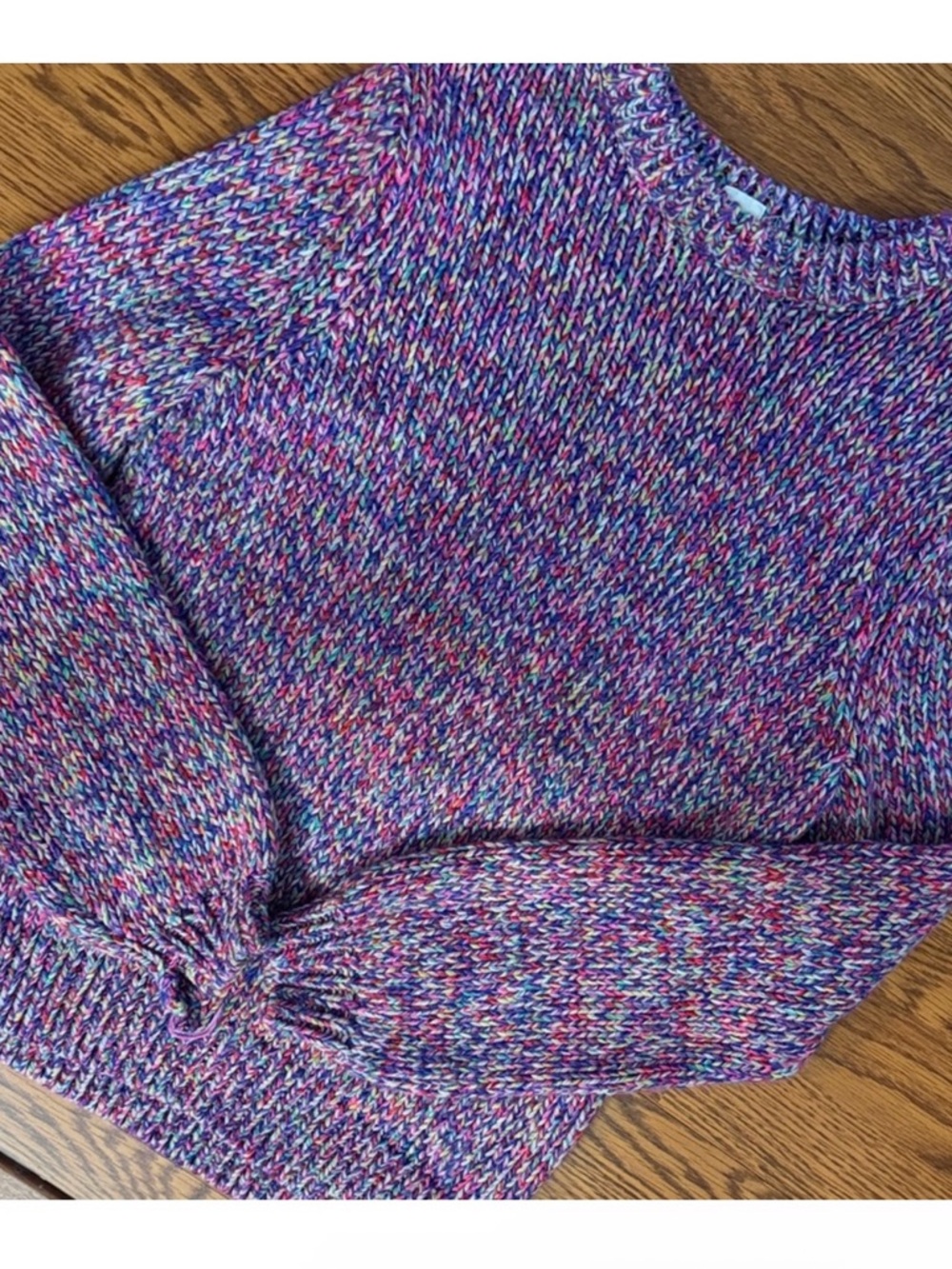 Multicolor Gap Crewneck Knit Sweater - Purple Mix